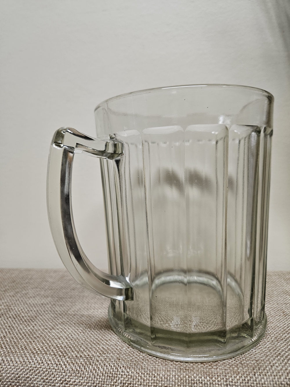 Clear Ribbed Glass Pitcher - Picture 4 of 9